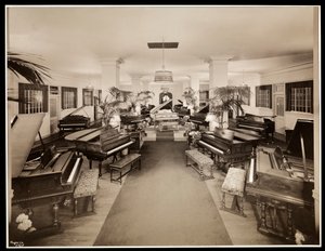 Fourth Floor Art Piano Display at Aeolian Company, 1926 by Byron Company